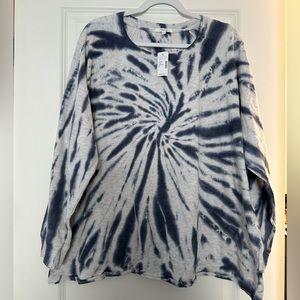 Maurice’s Navy Tie Dye thin material Sweatshirt size 2X